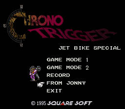 BS Chrono Trigger - Jet Bike Special Title Screen